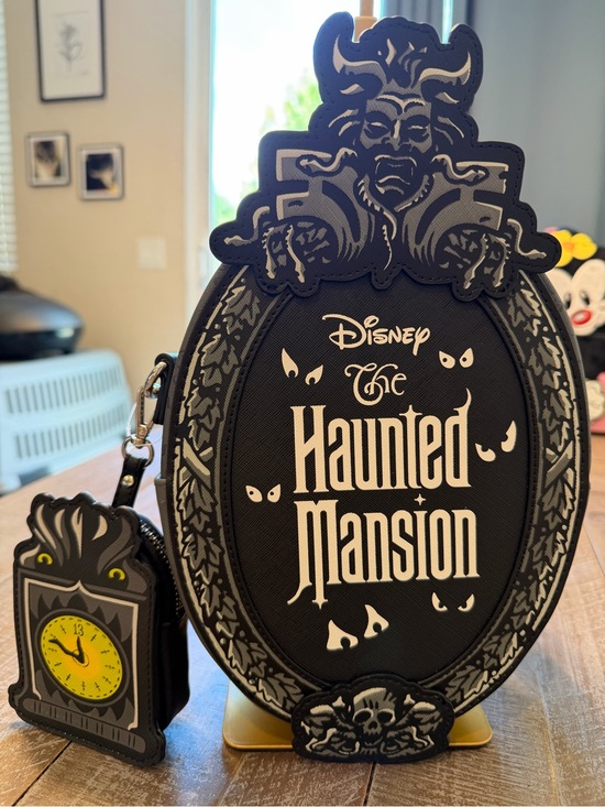 Disney Handbags - Disney Haunted Mansion Black and White Loungefly crossbody.
